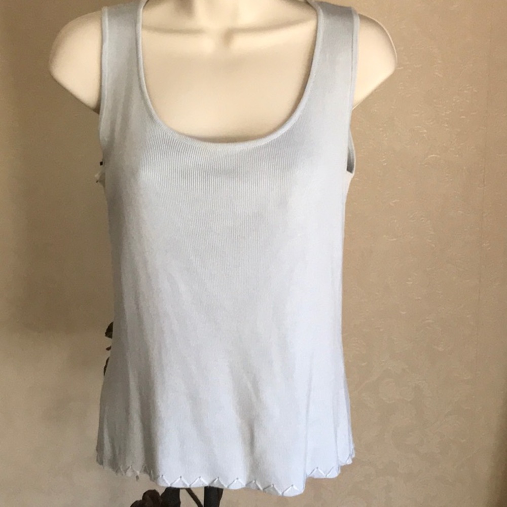 100% Silk Light Blue Top